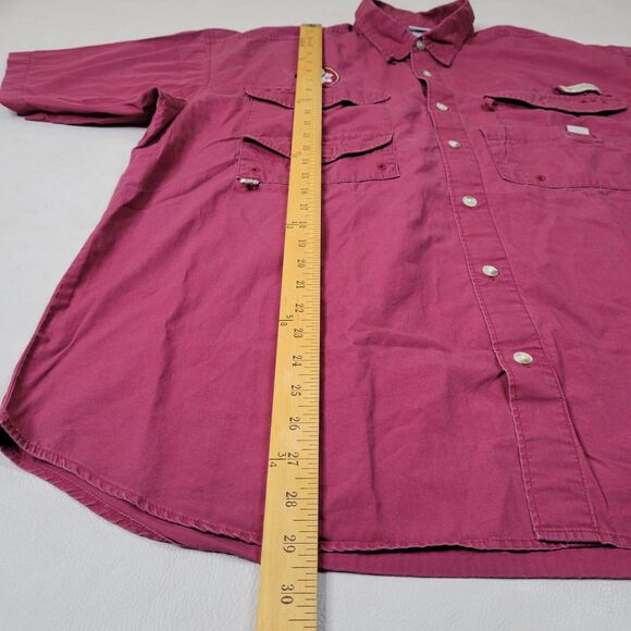 Columbia Mens FSU Seminoles Button Up Shirt Short Sleeve Vented Cotton Size L - Picture 5 of 9